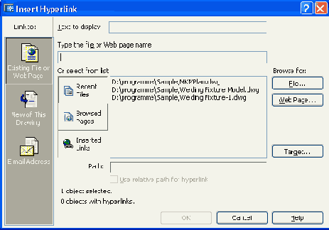   Insert Hyperlink