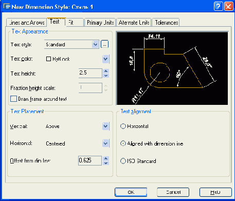   New Dimension Style  Text