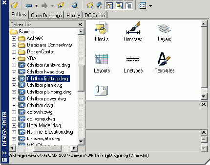   AutoCAD DesignCenter