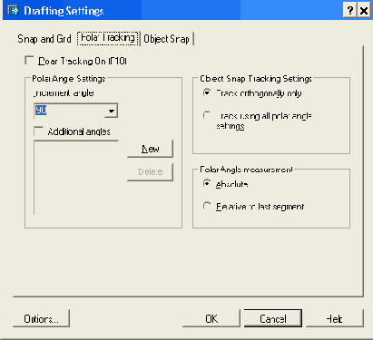   Drafting Settings,  