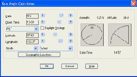   Sun Angle Calculator