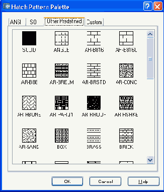  Hatch Pattern Palette  Other Predefined